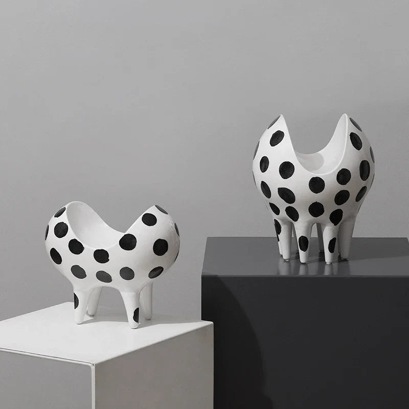 Afralia™ Polka Dot High-legged Pallet Desktop Storage Container