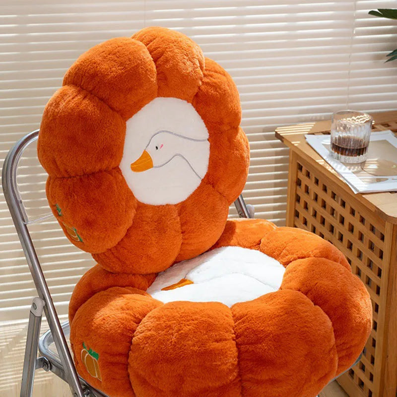 Afralia™ Pumpkin Soft Cushion Backrest for Lumbar Support - Multi-Purpose Comfort Pillow