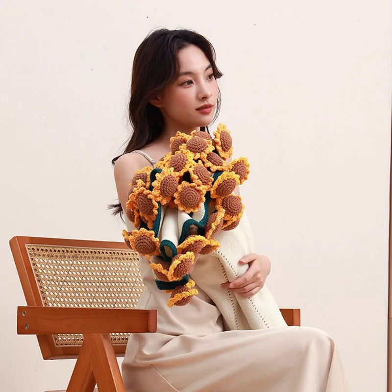 Afralia™ Sunflower Bouquet Blanket: Multifunctional Romantic Home Decor & Gift