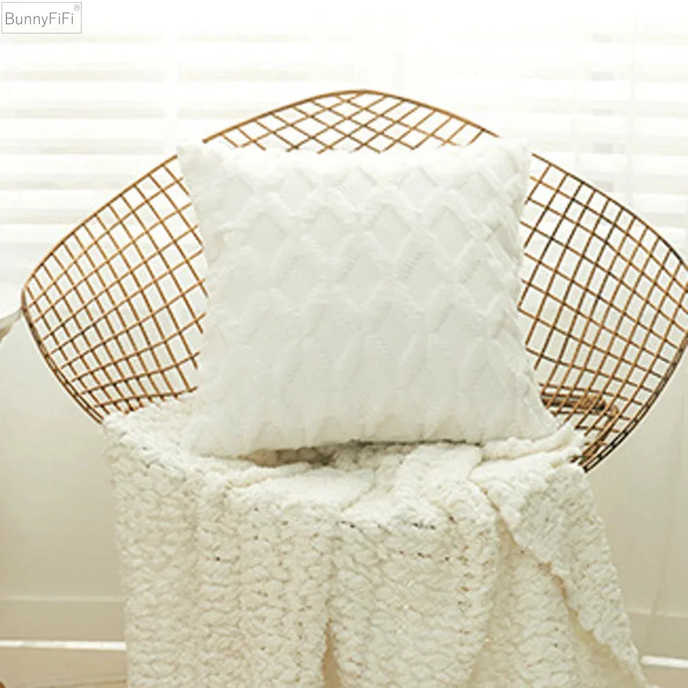 Afralia™ Diamond Solid Embroidery Cushion Cover - Modern Home Decor