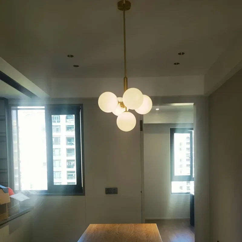 Afralia™ Elegant Glass Chandelier for Living Room Dining Decor