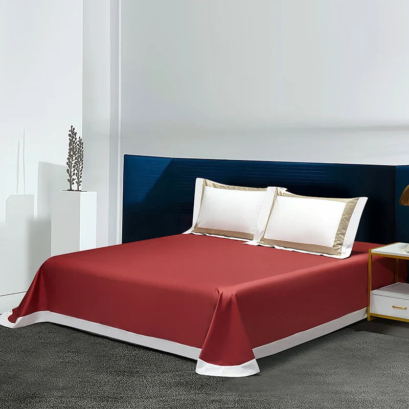 Afralia™ 1000TC Egyptian Cotton Luxury Bedding Set with Gold Embroidery - Solid Color