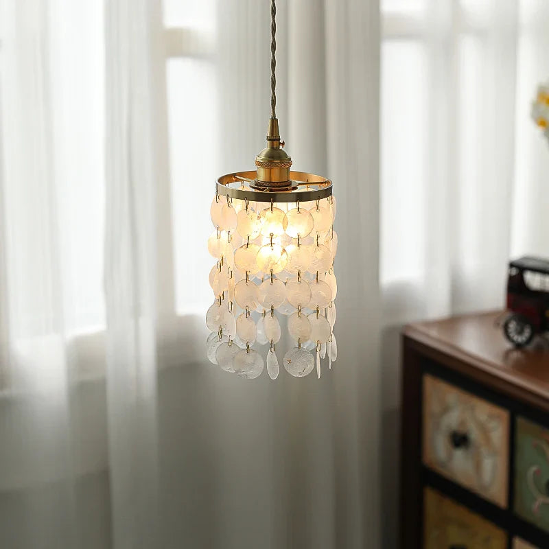 Afralia™ Romantic Shell LED Pendant Light Fixture for Modern Decor