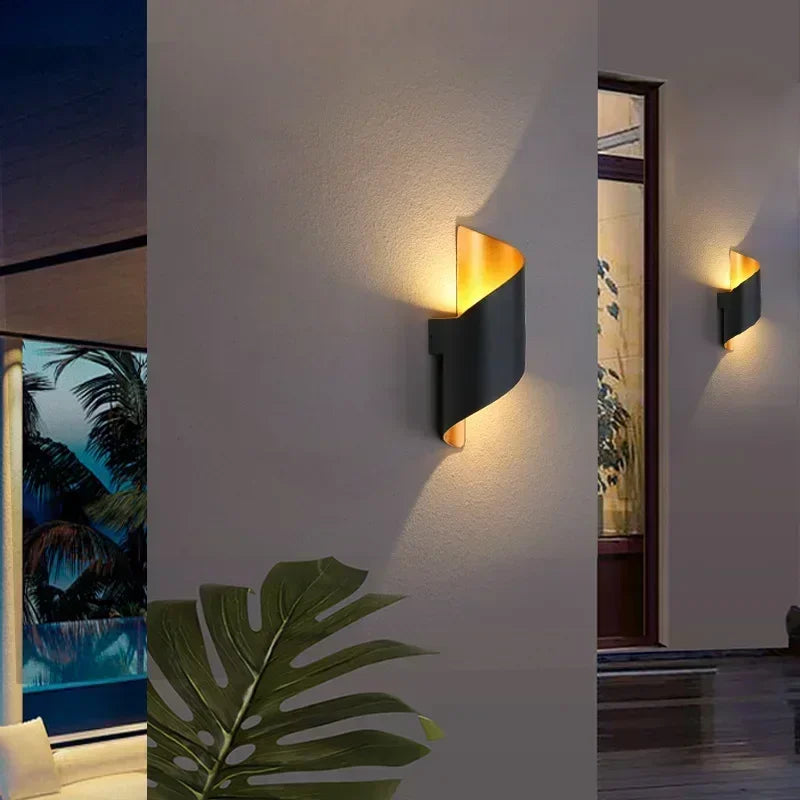 Afralia™ Spiral Design Aluminum Wall Light, Waterproof Outdoor Porch Lamp IP65