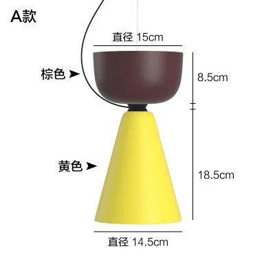 Afralia™ Macaron Pendant Light for Bedroom Kitchen Dining Room