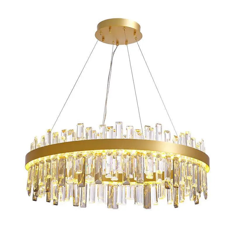 Afralia™ Crystal Ceiling Chandelier LED Hanging Lamps for Living Room Luxe Décor
