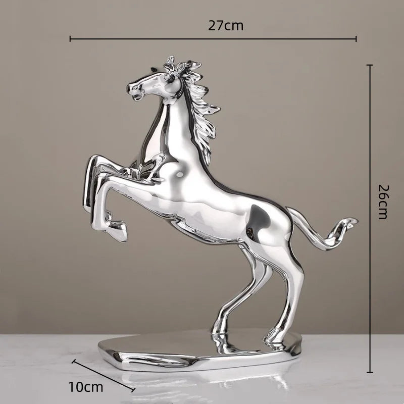 Afralia™ Lucky Horse Resin Home Decoration Sculpture