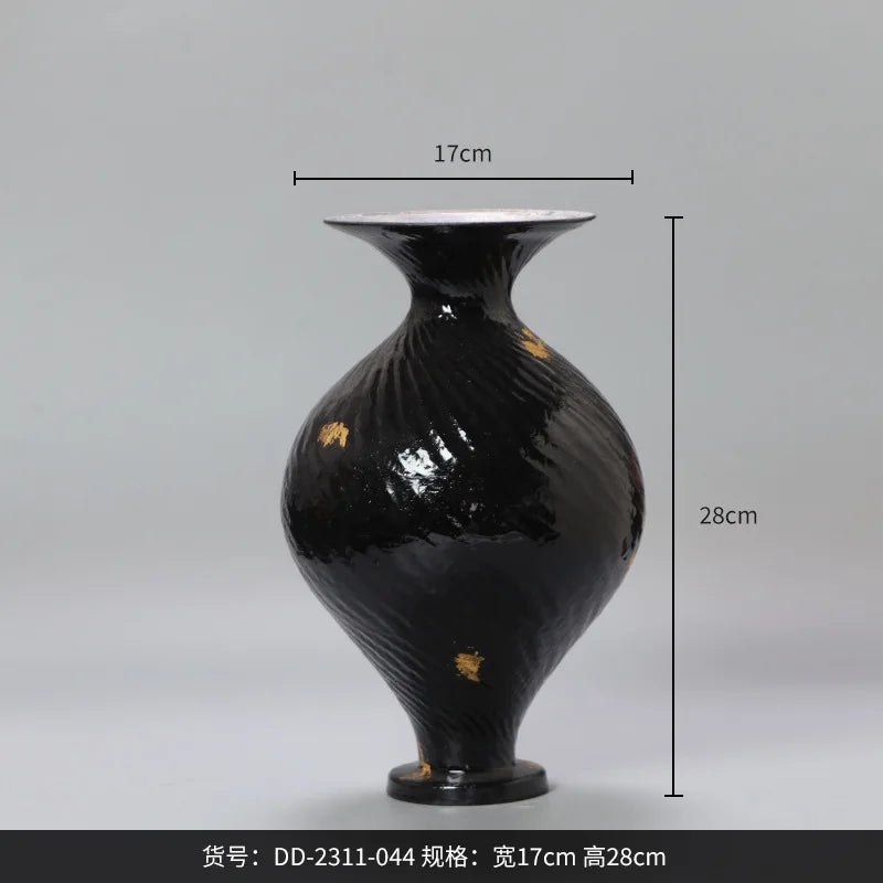 Afralia™ Ceramic Vase Handmade Ginger Jar Home Decor Flower Pot