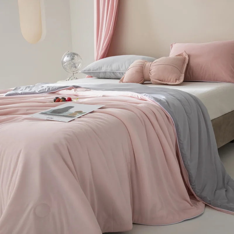 Afralia™ Premium Ice Cream Summer Quilt: High-End Cool Fiber, Soft & Breathable Quilted Blanket