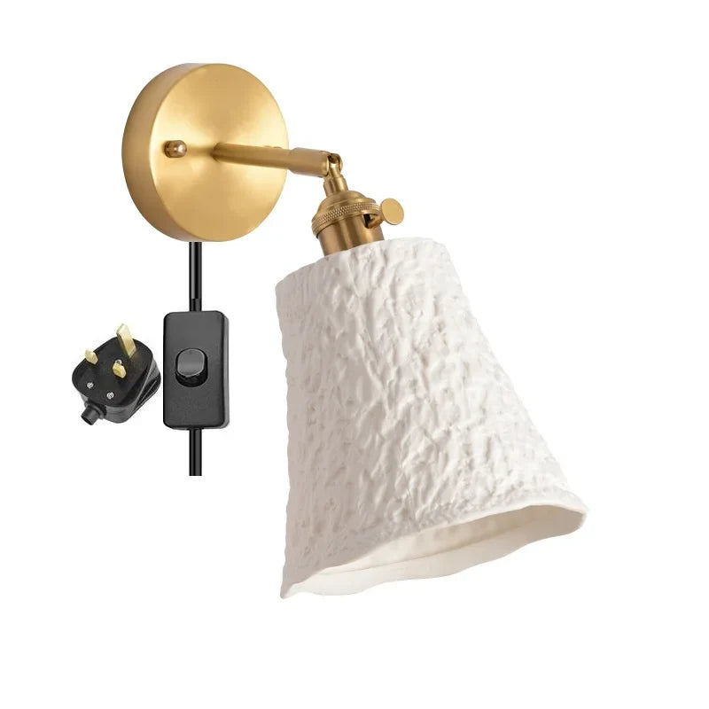 Elk Ceramic LED Wall Sconce, Afralia™ Nordic Copper Pull Chain Mirror Light