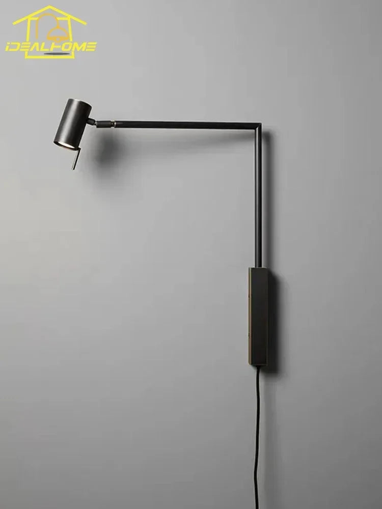 Afralia™ Modern Copper LED Wall Lamp for Living Room, Bedroom, Study - Industrial Design