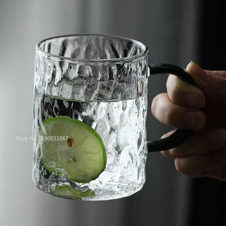 Afralia™ Japanese Heat-Resistant Glass Handle Water Coffee Milk Juice Wine Cups