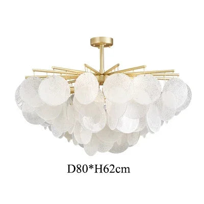 Afralia™ Elegant Glass Chandelier: French Light Luxury Crystal Lighting, Romantic Bedroom & Living Room Decor
