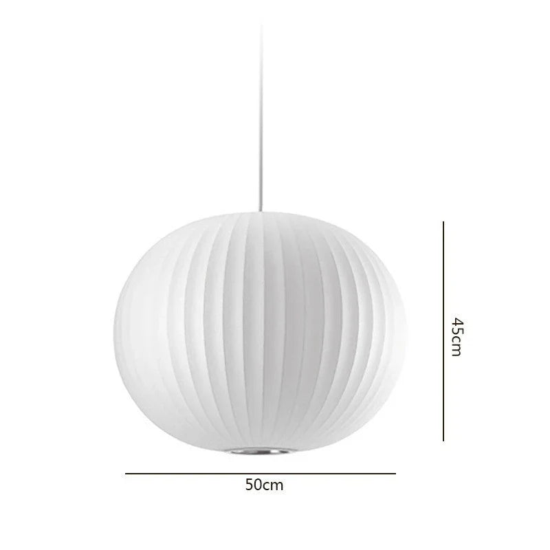 Afralia™ Bubble Silk Pendant Chandelier for Dining Living Room Kitchen Island & Bedroom