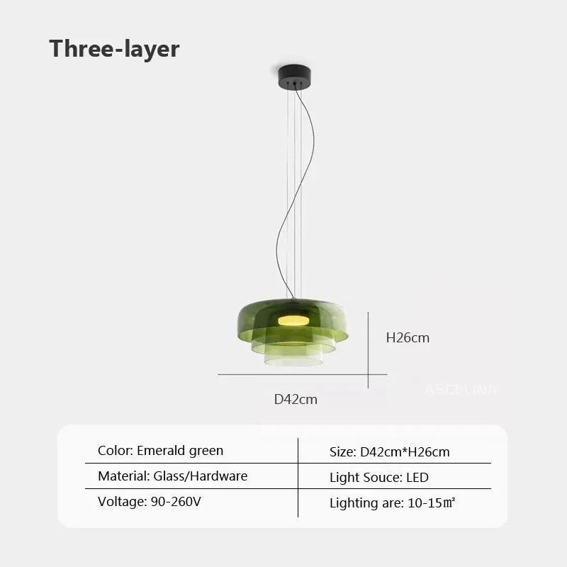 Afralia™ Nordic Glass LED Pendant Lights for Home Decor and Lighting