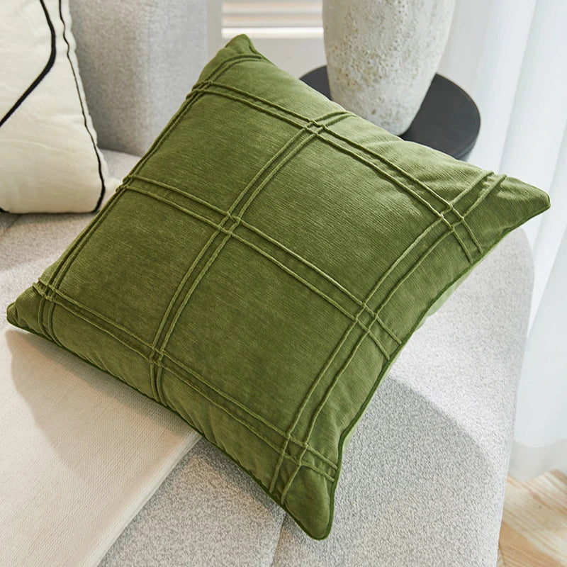 Afralia™ Luxury Pleated Texture Pillow Cover for Modern Home Dector Living Room