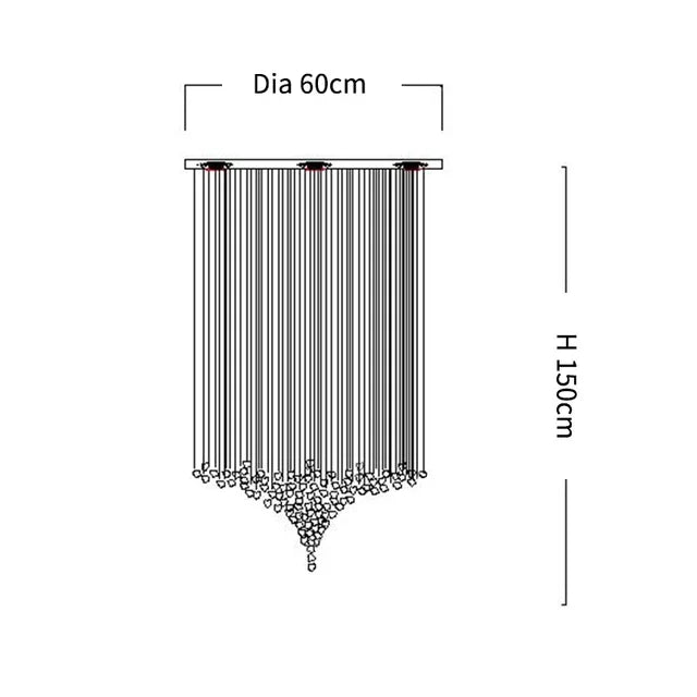 Afralia™ Crystal LED Chandelier: Modern Luxury Staircase Pendant Light for Hallway & Lobby