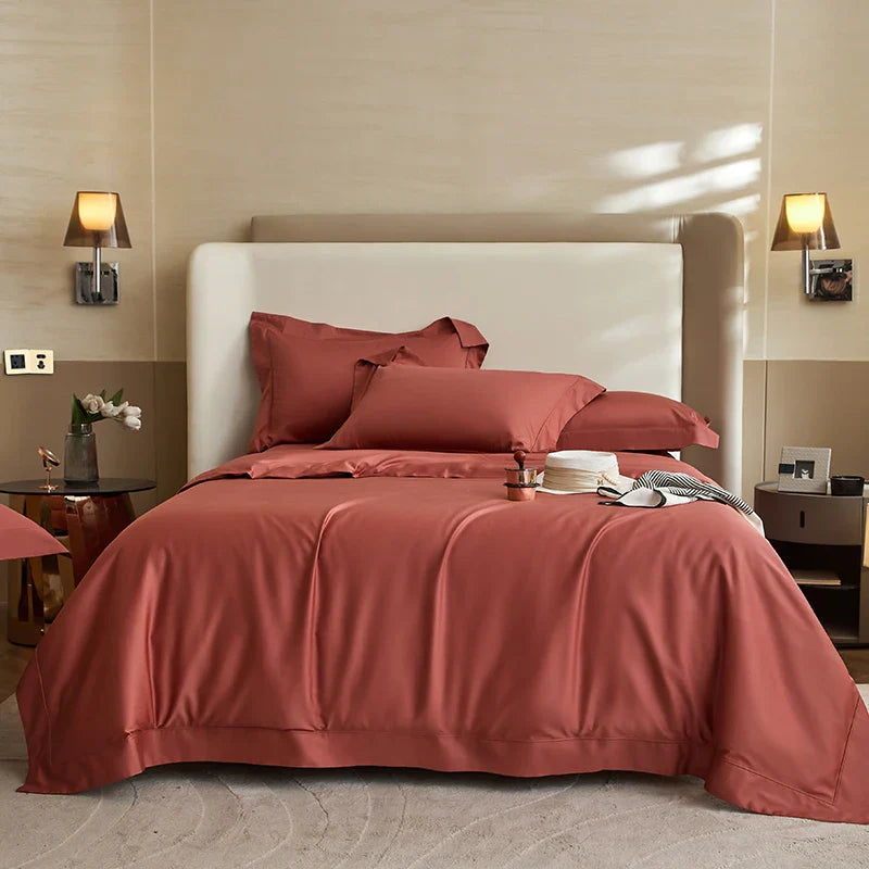 Afralia™ Luxury 1400TC Egyptian Cotton Bedding Set in Silky Black