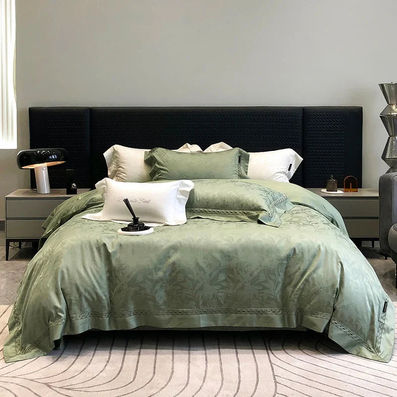 Afralia™ 1000TC Lyocell Cotton Jacquard Luxury Bedding Set with Soft Silky Feel