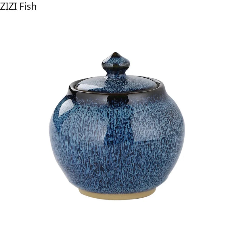 Afralia™ Ceramic Tea Canister Sealed Caddy: Decorative Jar for Tea, Coffee, Candy