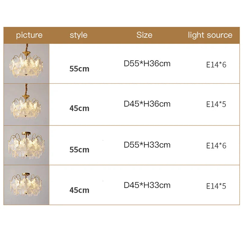 Afralia™ Modern French Style Flower Glass Chandelier Pendant Light for Living Room Bedroom Kitchen