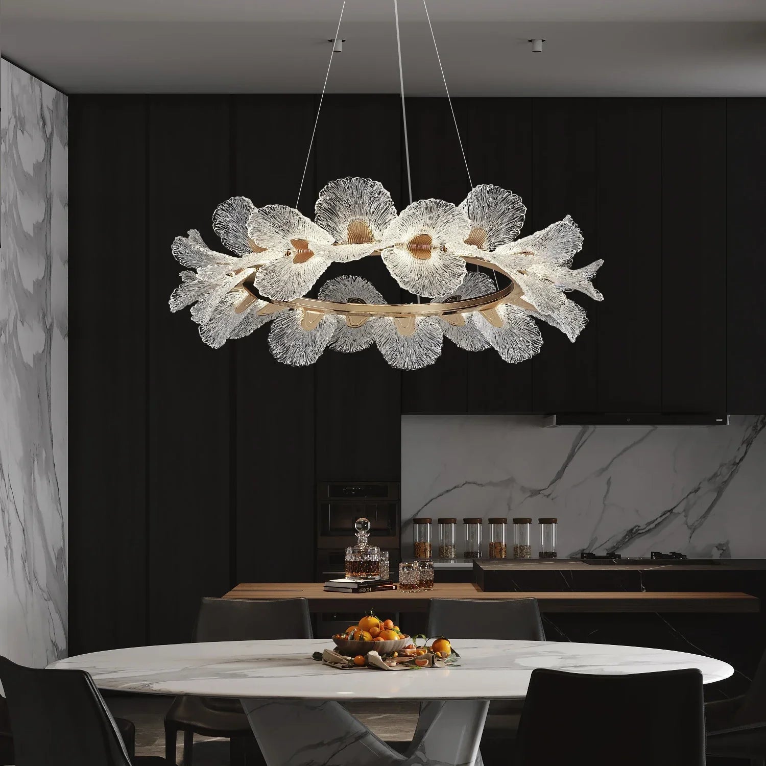 Afralia™ Petal Acrylic Ceiling Pendant Light Fixture for Modern Luxury Home Decor