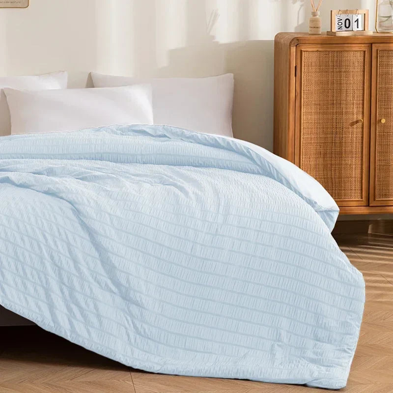 Afralia™ Seersucker Queen Duvet: Soft & Breathable All-Season Comforter Blanket