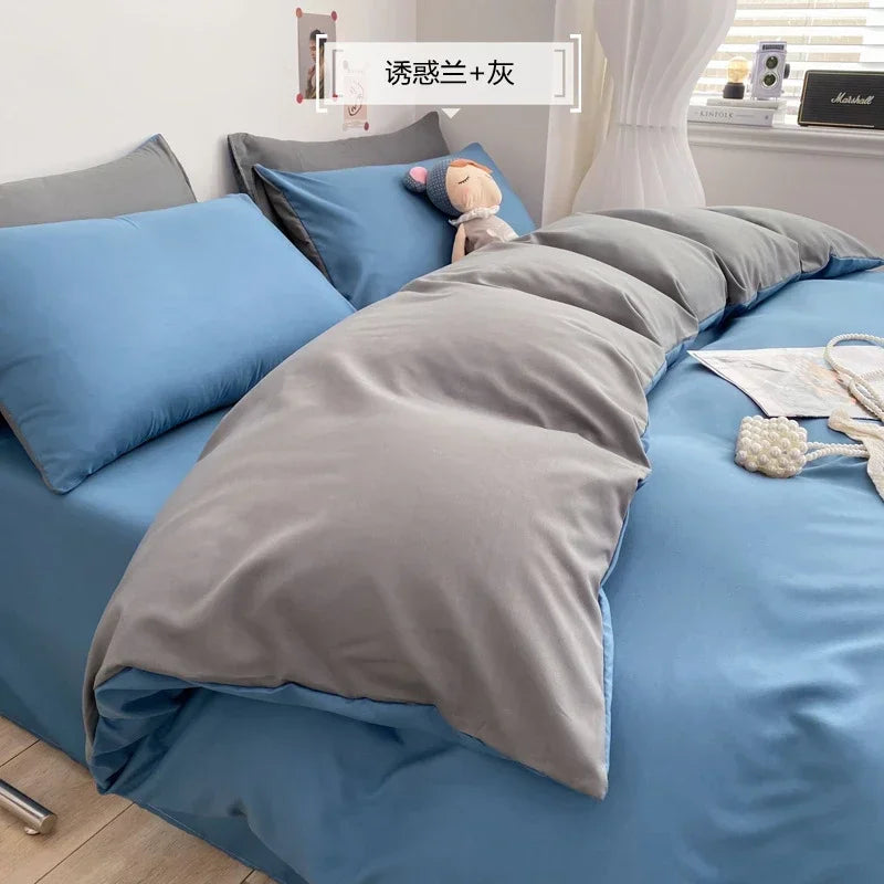 Afralia™ Comfort King Size Bedding Set: Soft Duvet Cover & Pillowcases, Affordable & Durable