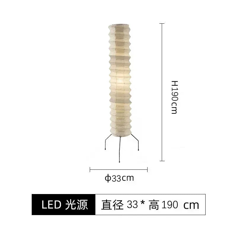 Afralia™ Wabi-sabi Rice Paper LED Floor Lamp for Home Decor and Lighting