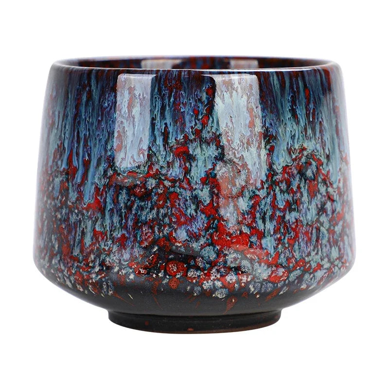 Afralia™ Ceramic Tea Mug Porcelain Pottery Cup 170ml - Kiln Changing Design - Wholesale