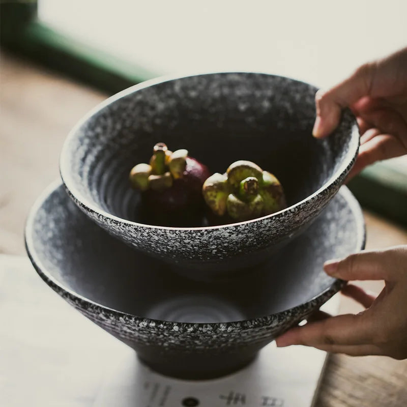 Afralia™ Ceramic Ramen Noodle Bowl - Eco-Friendly Porcelain Soup Bowl for Japanese Cuisine