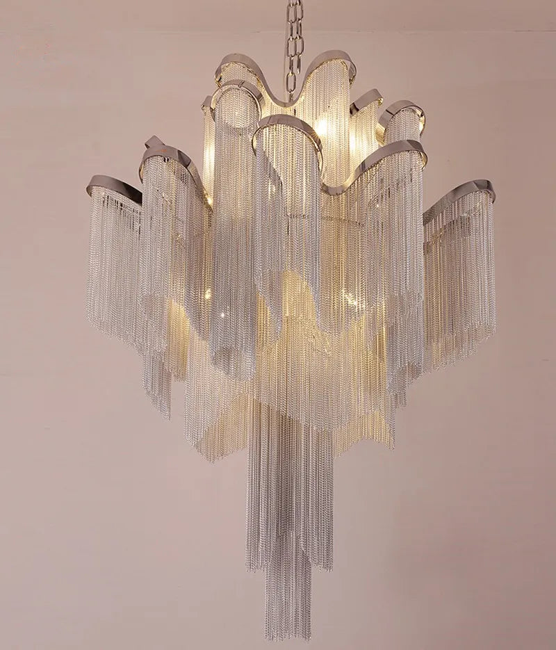 Afralia™ Nordic Crystal Beads Chandelier Pendant for Home Kitchen, Bedroom
