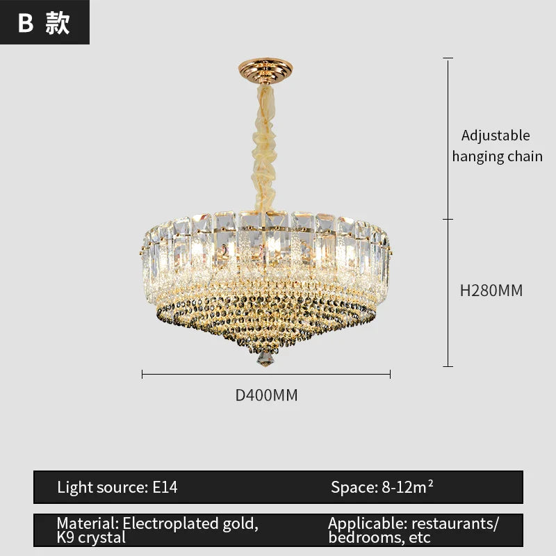 Afralia™ Crystal Light Chandelier: Modern Elegance for Living Room, Bedroom, Dining Room