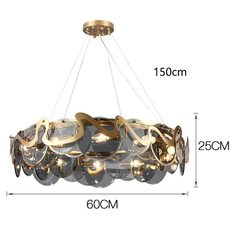 Afralia™ Modern LED Pendant Chandeliers for Living Room & Dining Room