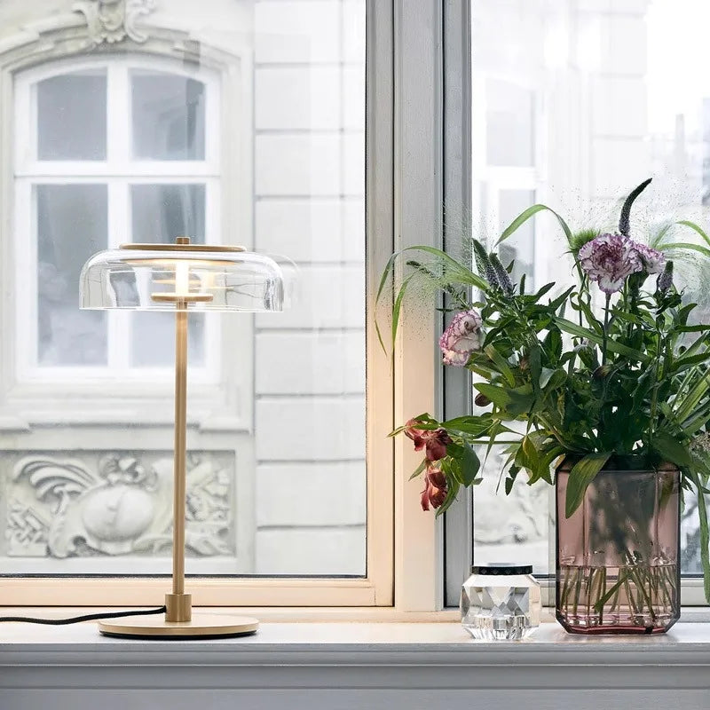 Afralia™ Clear Glass Table Lamp – Luxury Desk Light for Home Decor & Study
