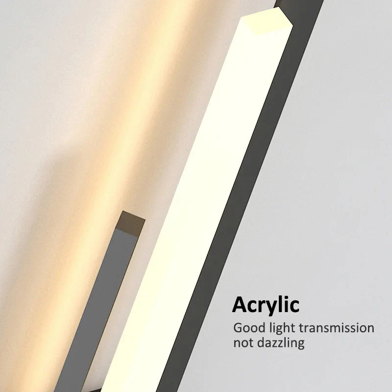 Afralia™ LED Grille Living Room Sofa TV Wall Lamp Strip, Minimalist Modern Bedroom Bedside Lighting