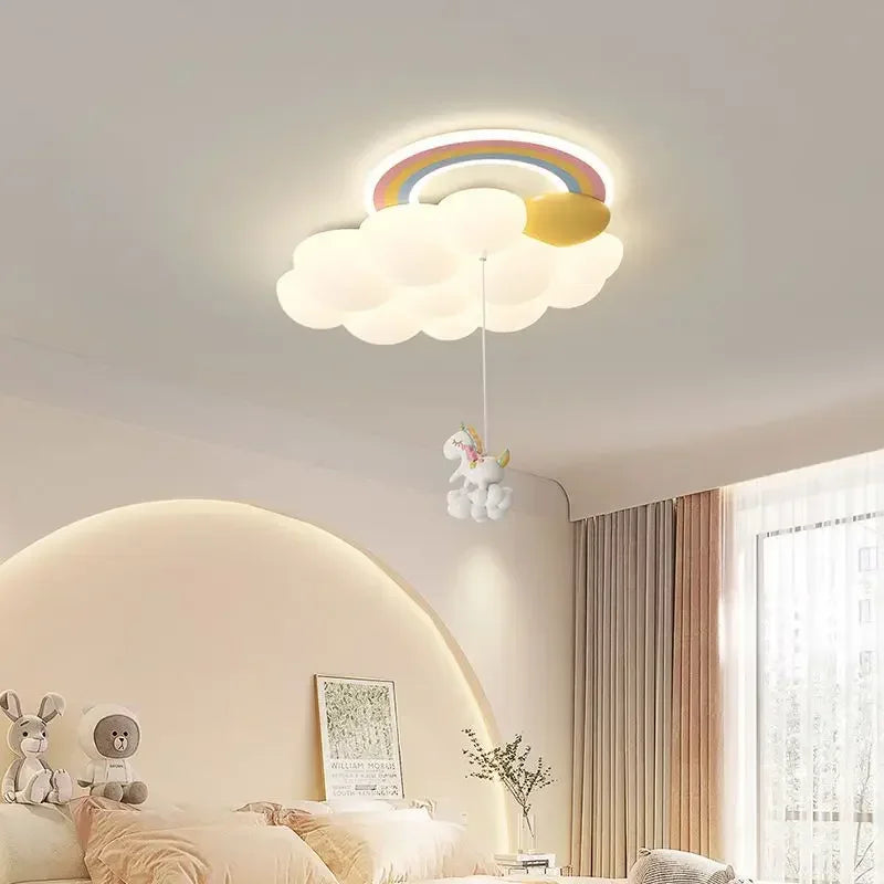 Afralia™ Nordic Cloud Child Ceiling Light: Stylish Chandelier for Girl Bedroom & Nursery
