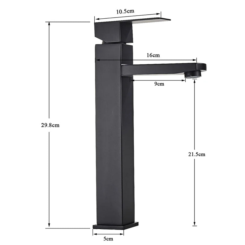 Afralia™ Matte Black Brass Bathroom Faucet Deck Mounted Basin Mixer Tap