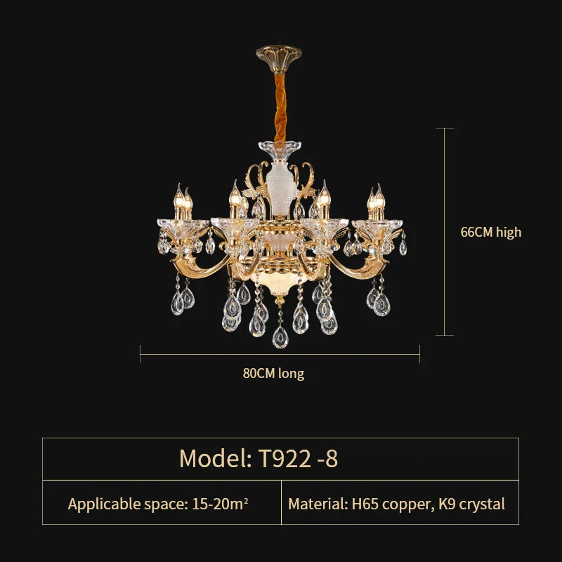 Afralia™ Elegant Crystal Chandelier for Living Room, Dining Room, and Bedroom