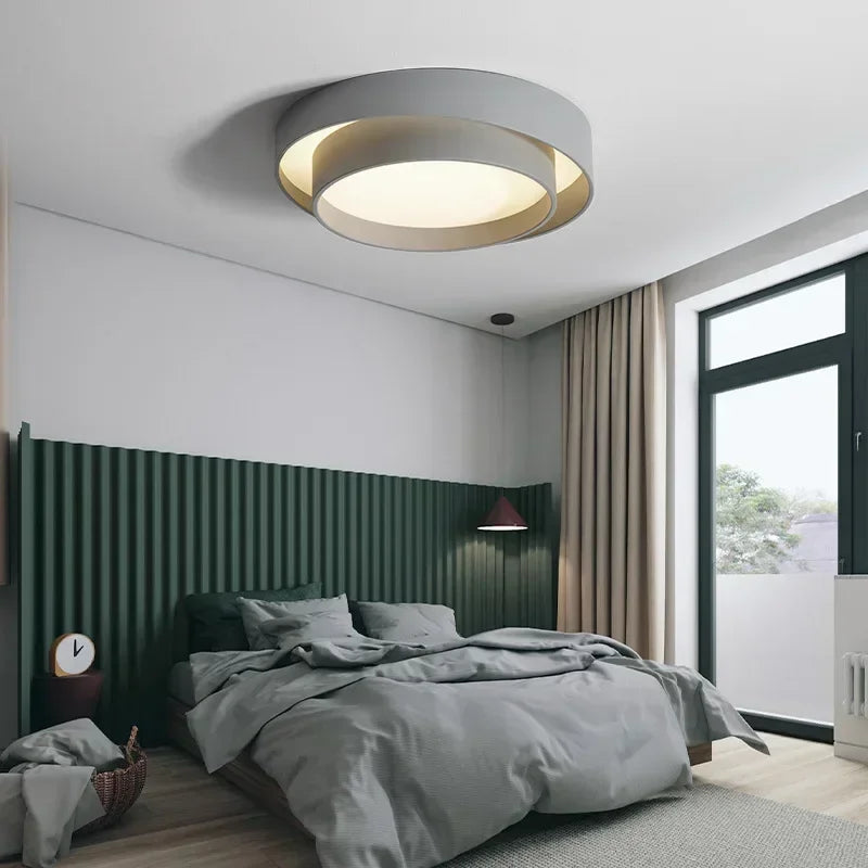 Afralia™ LED Ceiling Light Modern Minimalist Indoor LightingFixture White Black Grey