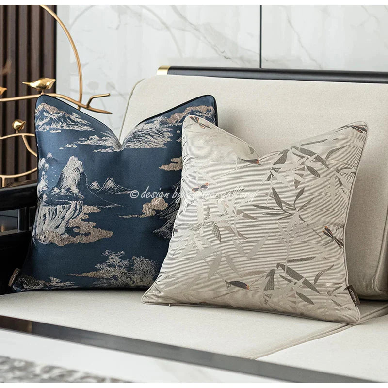 Afralia™ Dragonfly Insects Embroidery Cushion Cover - Quaint & Elegant Style Pillow Case