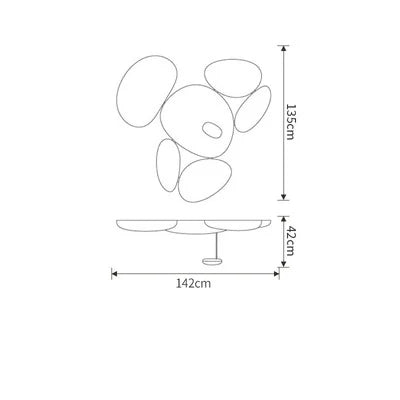 Afralia™ Modern Silver LED Ceiling Chandeliers Luxury Indoor Lighting Fixture