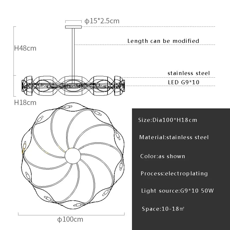 Afralia™ Modern Metal Ceiling Chandelier: Minimalist Design, Retro Style, LED Lights for Living Room