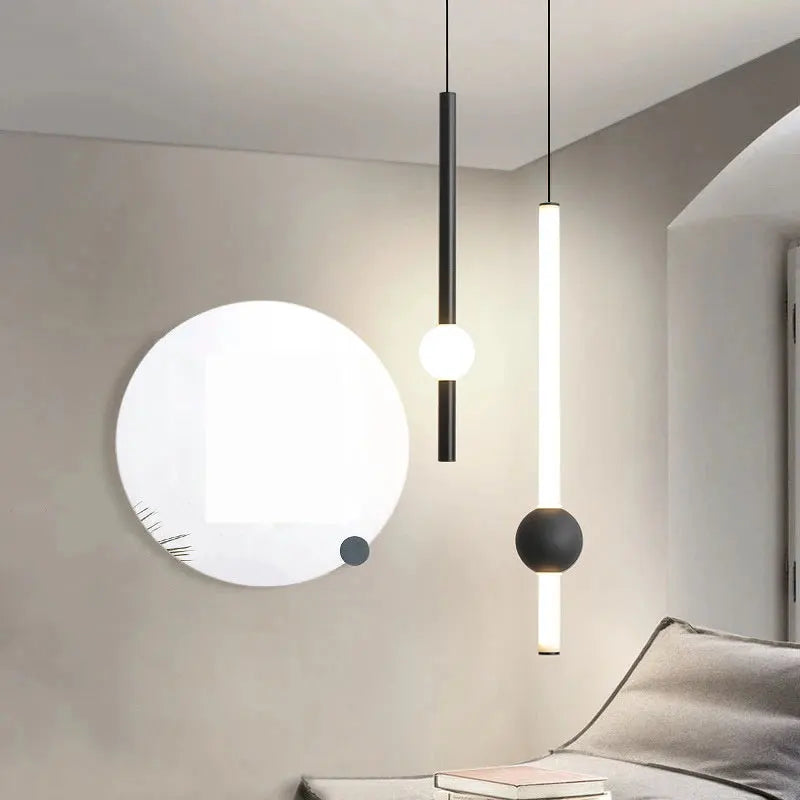 Afralia™ Modern LED Pendant Lights, Minimalist Hanging Lamps for Bar Restaurant Bedroom Living Room