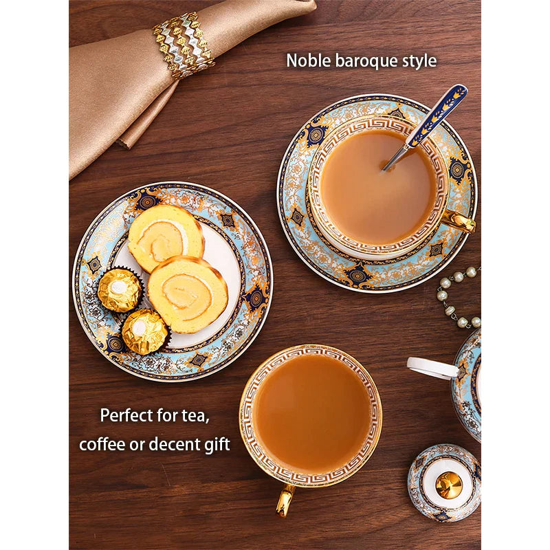 Afralia™ Bone China Tea Set: Elegant European Ceramic Coffee Porcelain Teaware