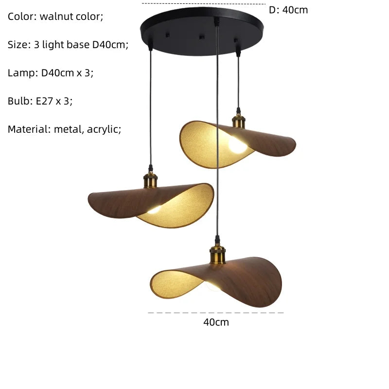 Afralia™ Retro Hat LED Pendant Light: Nordic Minimalist E27 Dining Room Hanging Lamp