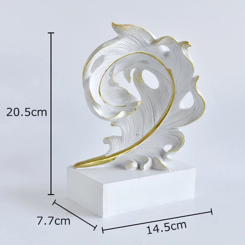 Afralia™ Phoenix Feather Resin Sculpture Desk Ornament for Aesthetic Room Decor