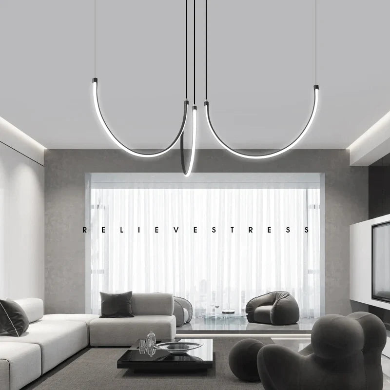 Afralia™ Nordic Copper Chandelier: Modern Eye Protection Lighting for Living Room