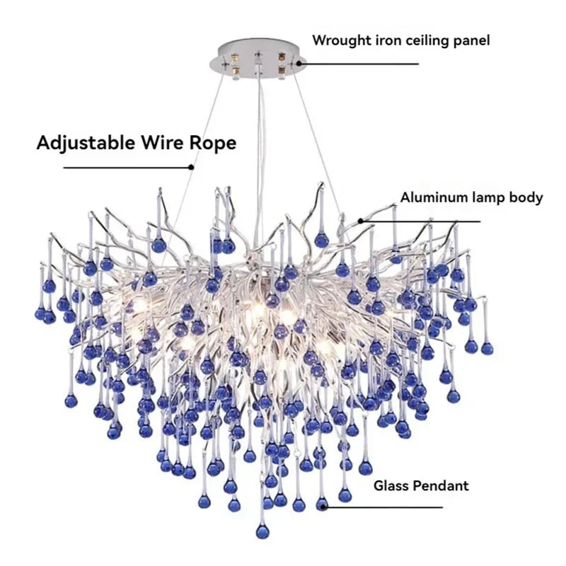 Afralia™ Chrome Crystal Chandelier for Dining Living Kitchen Bedroom Luxury Ceiling Chandeliers