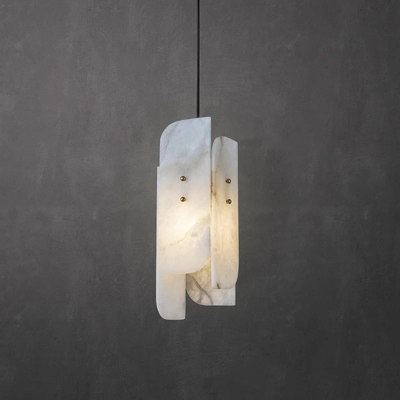 Afralia™ Marble Stone Pendant Light: Modern Luxury LED Chandelier for Living Room and Bedroom